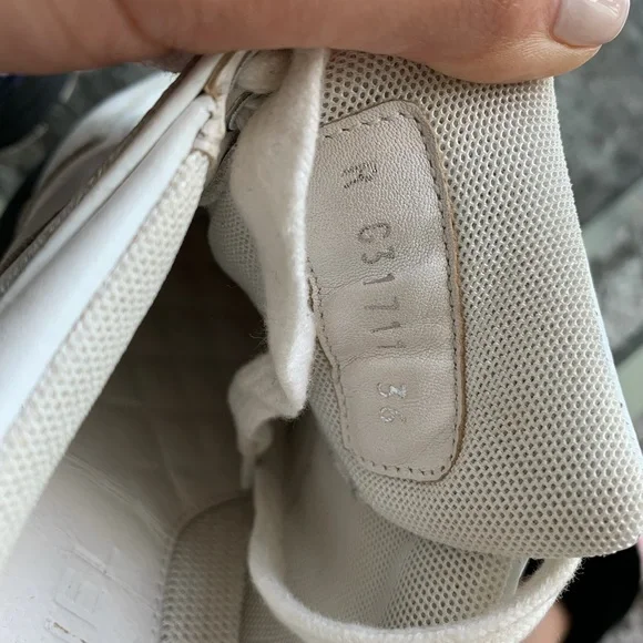 Chanel Black White Tweed Leather Lace Up Sport Runner Trainers Sneakers - Picture 3 of 6